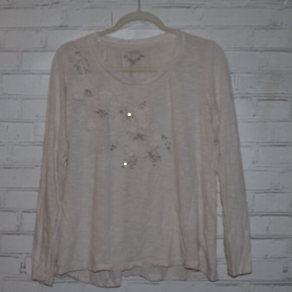 🌸 Sonoma Floral Embellished Top – Size Large, Soft & Romantic - Picture 2 of 6